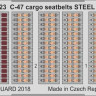 Eduard SS623 C-47 cargo seatbelts STEEL 1/72