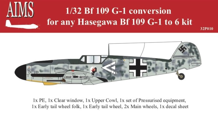 Aims AIMS32P010 Messerschmitt Bf-109G-1 conversion 1/32 Aims AIMS32P010 Messerschmitt Bf-109G-1 conversion 1/32