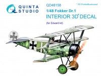 Quinta studio QD48158 Fokker Dr.1 (для модели Eduard) 3D Декаль интерьера кабины 1/48