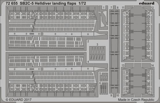 Eduard 72655 SB2C-5 Helldiver landing flaps 1/72 1/72