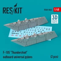 Reskit 48443 F-105 'Thunderchief' outboard universal pylon 1/48
