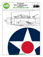 Art Scale 200-D32087 Douglas TBD-1 Devastator STENCILS The decal sheet contain stencils 1/32