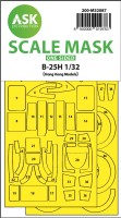 Art Scale 200-M32087 North-American B-25H Mitchell canopy frame paint masks (outside only) 1/32