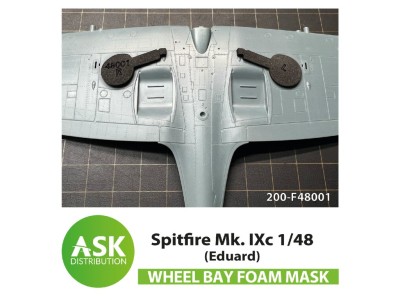 Art Scale 200-F48001 Supermarine Spitfire Mk.IXc Foam flexible wheel bays mask for Eduard kit ASK 1/48
