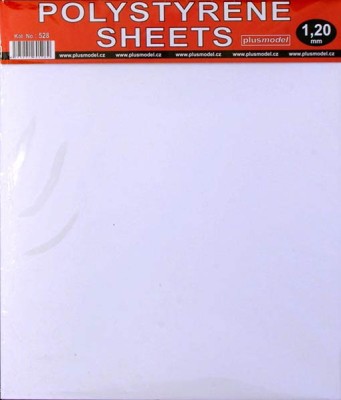 Plus model 528 Polystyrene Sheets 1,20 mm (220x190 mm, 2 pcs.)