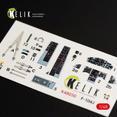 Reskit K48030 F-104J 'Starfighter' interior 3D decals (KIN) 1/48