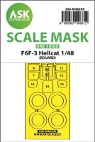 Art Scale 200-M48200 Grumman F6F-3 Hellcat wheels and canopy frame paint mask (outside only) 1/48