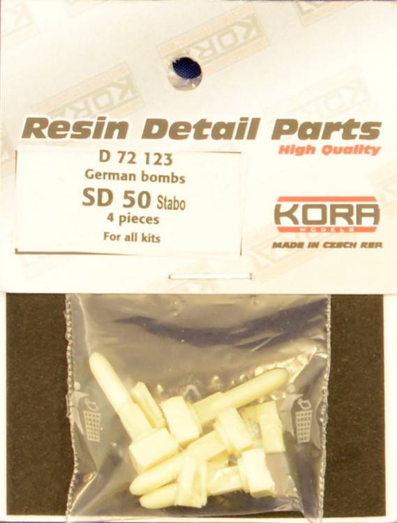 Kora Model D72123 German bombs SD 50 Stabo (4 pcs.) 1/72