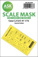 Art Scale 200-M72044 Casa C.212/C-41 wheels and canopy frame paint masks (outside only) 1/72