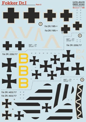Print Scale 48278 Fokker Dr. I Part 2 1/48