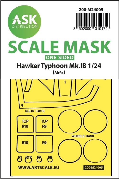Art Scale 200-M24005 Hawker Typhoon Mk.IB one-sided express masks 1/24