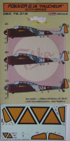 Kora Model DEC72319 Fokker G.1A 'Faucheur' Dutch (MPM) декали декали 1/72