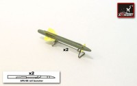 Armory ARACA7244A Kh-25ML (AS-10a Karen ) + APU-68 launcher rail, Air to Surface missile, laser guidance 1/72