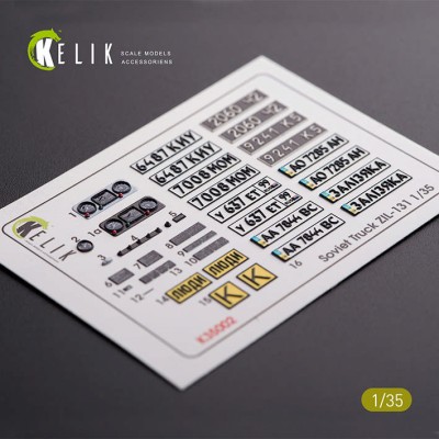 Reskit K35002 ZiL-131 series interior and exterior 3D decals for any kit any 1/35