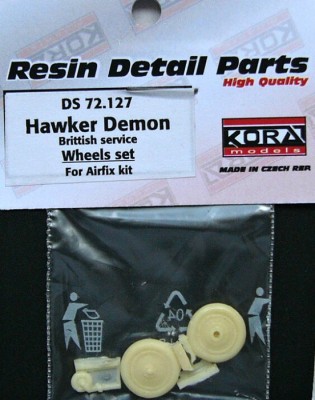 Kora Model DS72127 Hawker Demon British - Wheels set (AIRFIX) 1/72