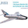 Quinta Studio QD48548 Super Mystere B2 Early (Azur/Special Hobby) 3D Декаль интерьера кабины 1/48