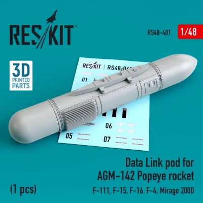 Reskit RS48-401 Data Link pod for AGM-142 Popeye rocket 1/48