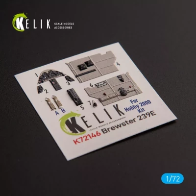 Reskit K72146 Brewster 239E - interior 3D (H.2000/HAS) 1/72