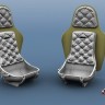 ЭВМ RS48099 ЛаГГ-3 Кресло пилота с бронеспинкой и ремнями из 3D-декали ЛаГГ-3 Звезда 1/48