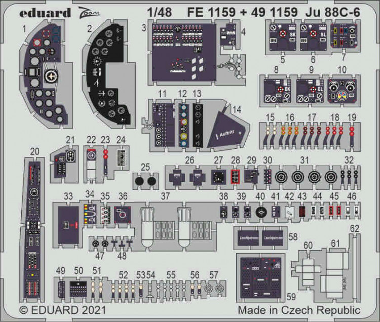Eduard FE1159 Ju 88C-6 (ICM) 1:48