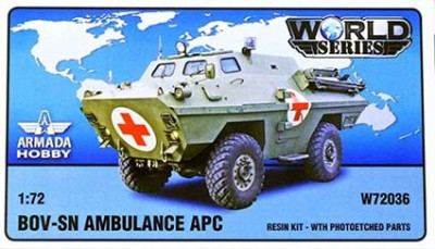 Armada Hobby W72036 BOV-SN AMBULANCE APC (resin kit &amp; PE parts) 1/72