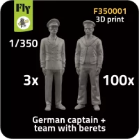 Fly F350001 3x Captain & 100x Sailors w/ berets 1/350