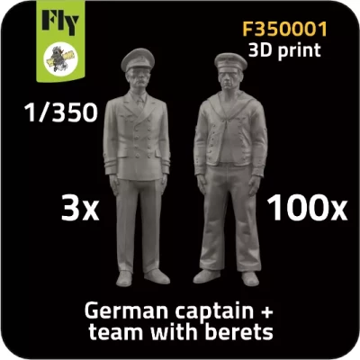 Fly F350001 3x Captain &amp; 100x Sailors w/ berets 1/350
