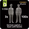 Fly model F350001 3x Captain & 100x Sailors w/ berets 1/350
