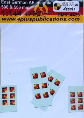 4+ Publications DMK-14435 1/144 Decals East Germany AF insignia (500&amp;580mm)