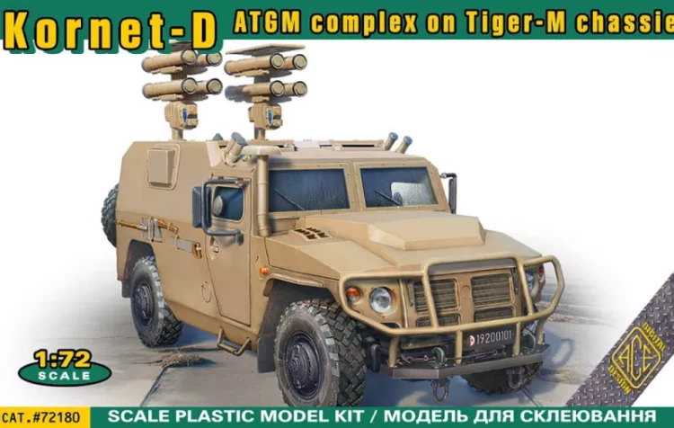 ACE 72180 Kornet-D ATGM complex on Tiger-M chassie 1/72