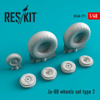 Reskit RS48-0271 Ju-88 колеса - type 2 (DRAG,HAS,ICM,REV) 1/48
