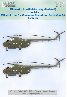 Ldecals Studio 48013 Decals Mi-4 1st Command Sqdr. &amp; stencils 1/48