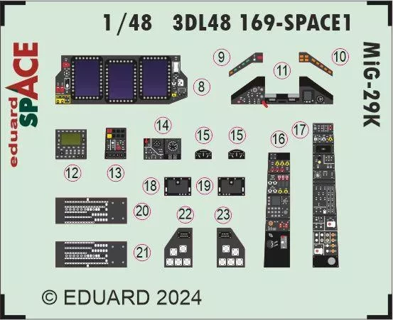 Eduard 3DL48169 MiG-29K SPACE (HOBBYB) 1/48