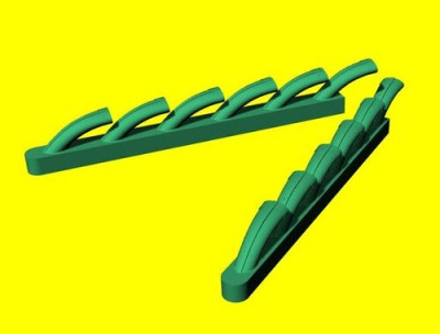 Lf Model 3D7223 Ju 87D/G exhaust stacks 3D-Printed (EDU) 1/72