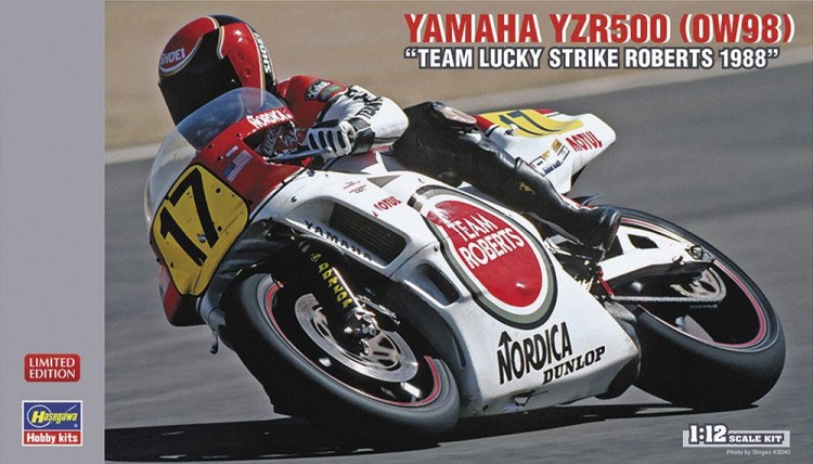Hasegawa 21707 Гоночный мотоцикл Yamaha YZR500 (0W98) "Команда Lucky Strike Roberts 1988" (Limited Edition) 1/12