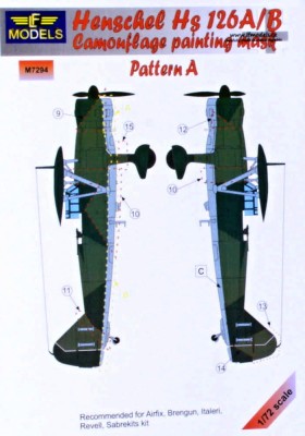 Lf Model M7294 Mask Hs 162A/B Camouflage painting Pattern A 1/72