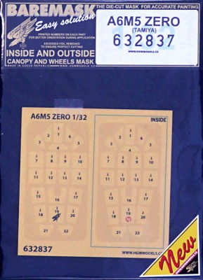 HGW 632837 Маска A6M5 ZERO (TAM) 1/32