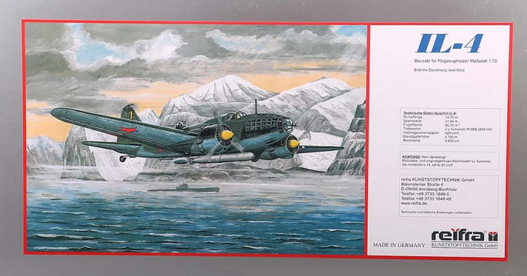 Veb Plasticart Ил-4 бомбардировщик 1/72