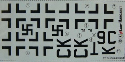 LF Model C72143 Decals N.A. P-51C Zirkus Rosarius (HAS) Pt.1 1/72