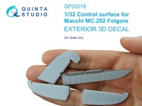 Quinta Studio QP32018 Рулевые поверхности Macchi Mc.202 Folgore (Italeri) 1/32