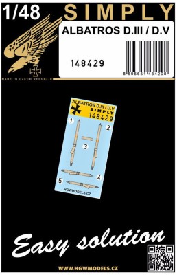 HGW 148429 Seatbelts Albatros D.III/D.V (SIMPLY) 1/48