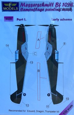 LF Model M3220 Mask Messerschmitt Bf 109E (EDU) Early Pt I. 1/32