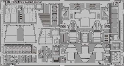 Eduard 73592 H8K2 Emily cockpit interior 1/72