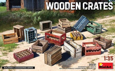 Miniart 35651 Wooden Crates (16 pcs.) 1/35