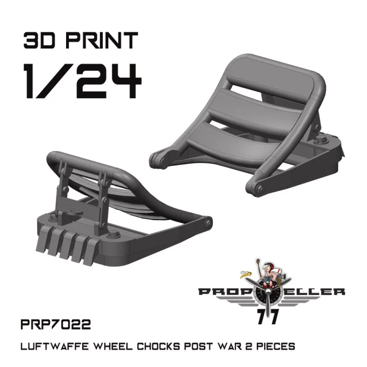 77 Propeller 77PRP-7022 Luftwaffe wheel chocks - post war (2 pcs.) 1/24