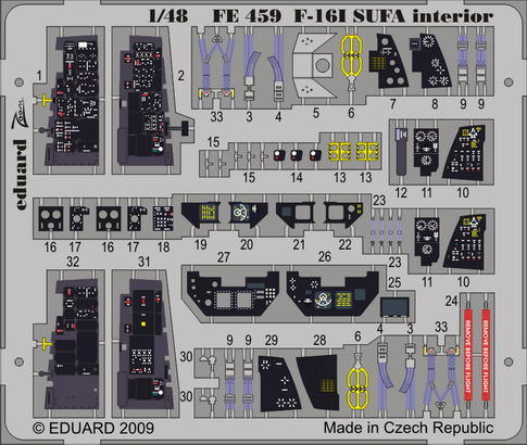 Eduard FE459 F-16I SUFA interior S.A. KIN