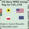 Eduard 3DL53014 US Navy WWII ensign flag SPACE 1/350