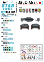 Star Decals 35-C1359 Sturmgeschutz/StuG-Abt #1Generic insignia and unit markings for the SturmgeschГѓВ»tz units.Sturmgeschutz/StuG-Abt 177, Sturmgeschutz/StuG-Abt 182, Sturmgeschutz/StuG-Abt 185, Sturmgeschutz/StuG-Abt 186,Sturmgeschutz/StuG-Abt 190, Stur