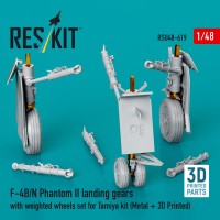Reskit RSU48-619 F-4B/N Phantom II land.gears w/weighted wheel 1/48