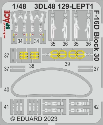 Eduard 3DL48129 F-16D Block 30 SPACE (KIN) 1/48